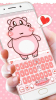 Pink Cute Hippo Theme apk free download v9.5.3_0906 screenshot 1