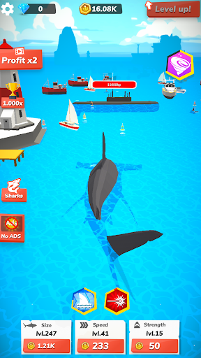 Idle Shark World Tycoon Game Mod Apk Unlimited Money Download
