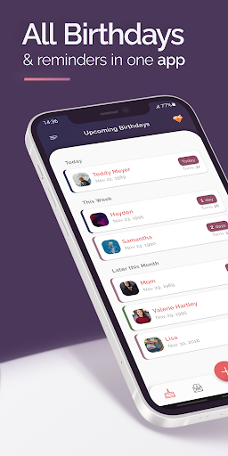 Birthday Reminder & Calendar app free download