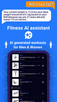 Workout Planner Gym&Home FitAI mod apk premium unlocked v1.2.8 screenshot 1