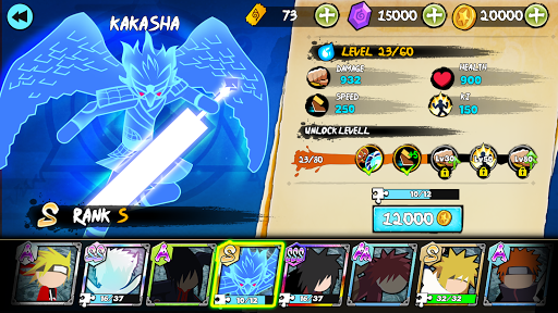 Stickman Ninja Fight mod apk unlock all characters unlimited money