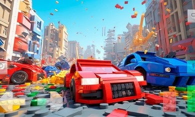 积木车辆碰撞X游戏最新版下载安装（Brick Car Crash X） v1.02 screenshot 1