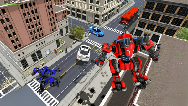 Police Robot Transform Car War game apk