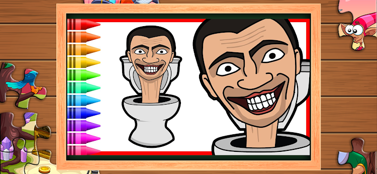 Toilet Monster Coloring Puzzle game apk v1.0 screenshot 1