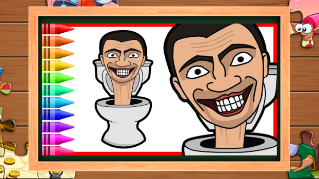 Toilet Monster Coloring Puzzle game apk v1.0 screenshot 2