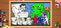 Toilet Monster Coloring Puzzle game apk v1.0 screenshot 4