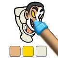 Toilet Monster Coloring Puzzle game apk