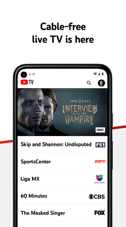 YouTube TV app