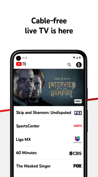 YouTube TV app