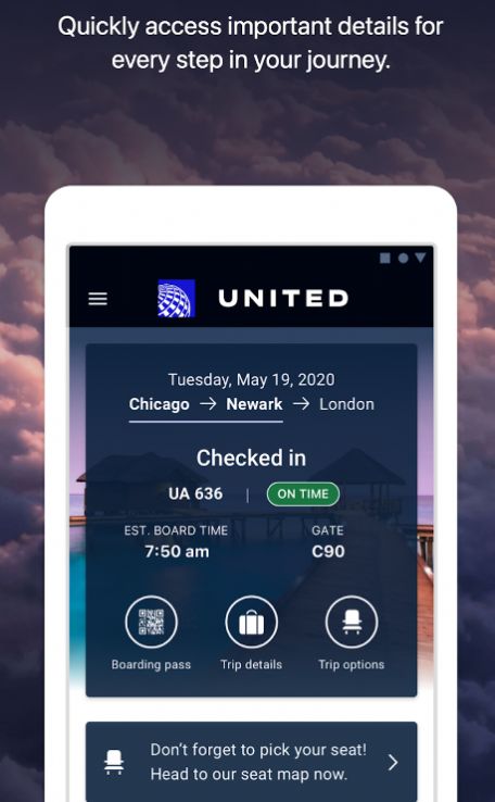 United Airlines app