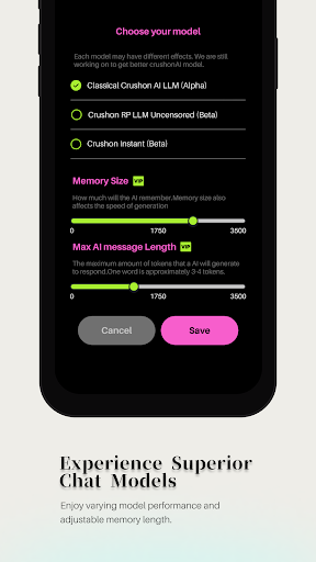 Crushon AI mod apk 1.10.0 unlimited messages latest versionͼƬ1