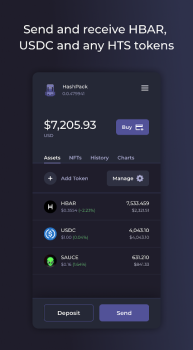 Hedera Crypto Wallet Android public beta version v45 screenshot 3