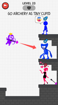 Love Archer rainbow monster Mod Apk Unlimited Money v1.0.28 screenshot 3