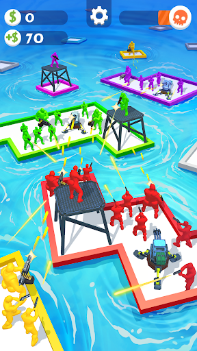 War of Rafts Crazy Sea Battle Mod Apk (Unlimited Money and Gems)