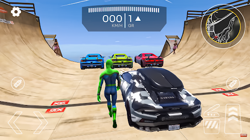 Superhero Car Mega Ramp Jump V apk download latest version v1.0.6 screenshot 1