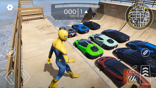 Superhero Car Mega Ramp Jump V apk download latest version v1.0.6 screenshot 2