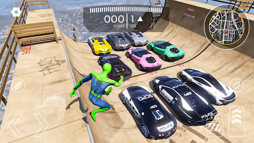 Superhero Car Mega Ramp Jump V apk download latest version v1.0.6 screenshot 3