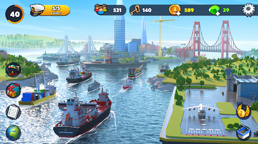 Port City Ship Tycoon Mod Apk 2.5.1 (Unlimited Money and Gems) Latest Version v2.5.1 screenshot 3