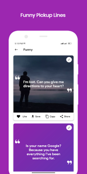 Pickup Lines Flirt Messages App Free Download v3.0 screenshot 3