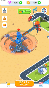 Spiral Excavator Empire Mod Apk Unlimited Money v0.0.3 screenshot 3