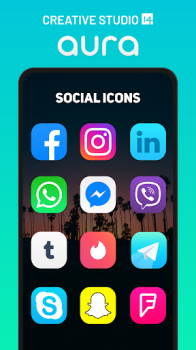 Aura Icon Pack mod apk latest version download v7.3.4 screenshot 2