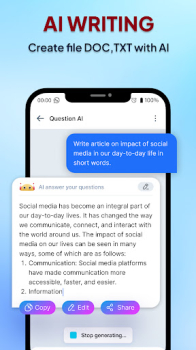 Word Editor AI Writer Mod Apk Premium Unlocked v1.0.9 screenshot 3