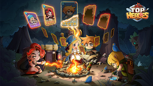 Top Heroes mod apk 1.0.447 unlimited money and diamonds latest version