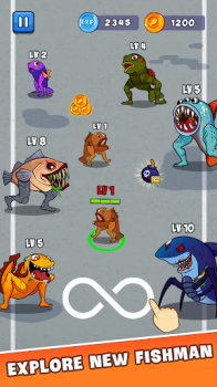 The Fishman Monster Evolution mod apk unlimited money v1.0.4 screenshot 1