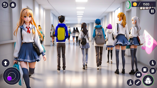 High School Love Anime Games Mod Apk Unlimited Money v1.4 screenshot 2