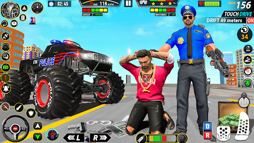 Police Monster Truck Car Games mod apk no ads