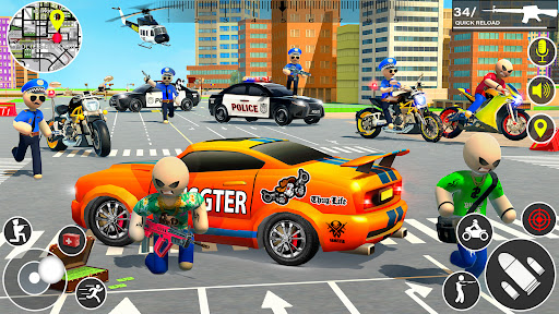 Stickman Police MotoBike Chase mod apk unlimited money