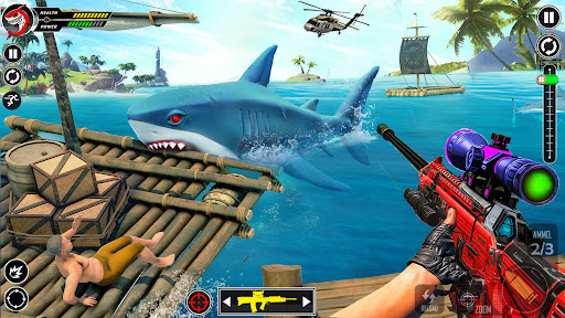 Shark Attack FPS Sniper Game mod apk no ads v1.0.45 screenshot 3