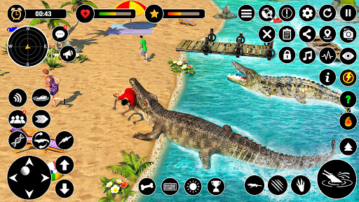 Animal Crocodile Attack Sim mod apk unlimited everything v4.16 screenshot 2