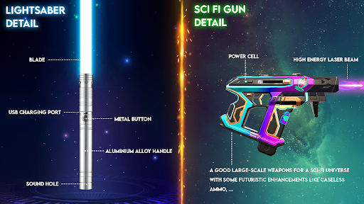 Lightsaber Laser Gun Sounds mod apk unlocked everything v1.8 screenshot 2