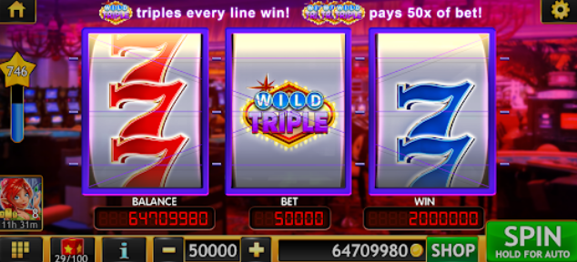 Wild Triple 777 Slots Casino Mod Apk Free Coins Latest Version v3.8.3 screenshot 3