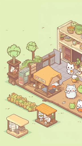 Meow Meow Cafe Idle food Bar Mod Apk Unlimited Money and GemsͼƬ1