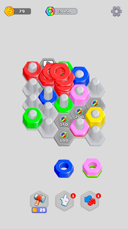 Nuts Sort Screws Hexa Puzzle mod apk unlimited moneyͼƬ2