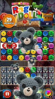 Button Eyed Rag Doll Match 3 mod apk unlimited money and gems v1.0 screenshot 1