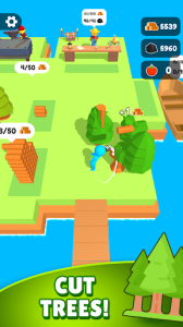 Lumber Farm Wood Carving Idle mod apk unlimited money v223 screenshot 1