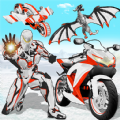 Snow Bike Transform Robot Game mod apk download