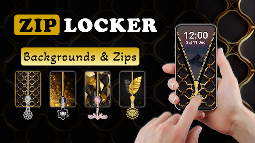 Screen Lock Gold Zip Locker mod apk download v1.0.15 screenshot 3