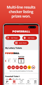 Powerball Numbers App Download for Android v1.2 screenshot 2