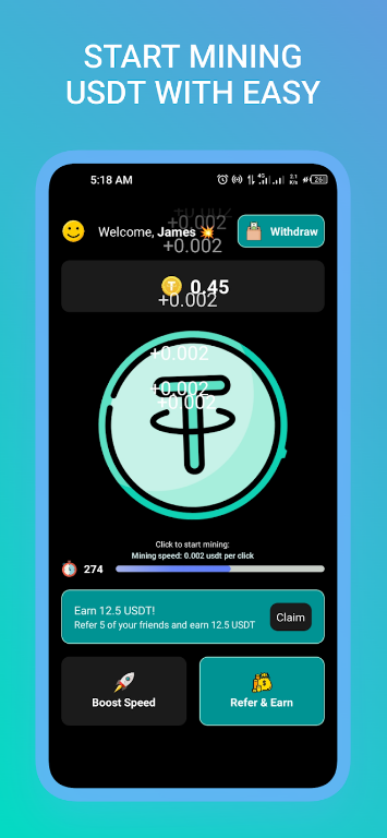 USDT Cloud Miner App Download for AndroidͼƬ1