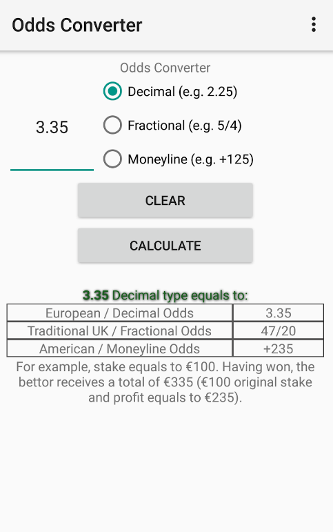 Odds Converter App Free Download for AndroidͼƬ1