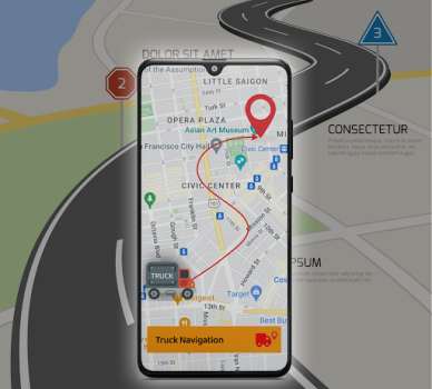 Truck GPS Navigation Maps mod apk unlocked everything v1.20 screenshot 1