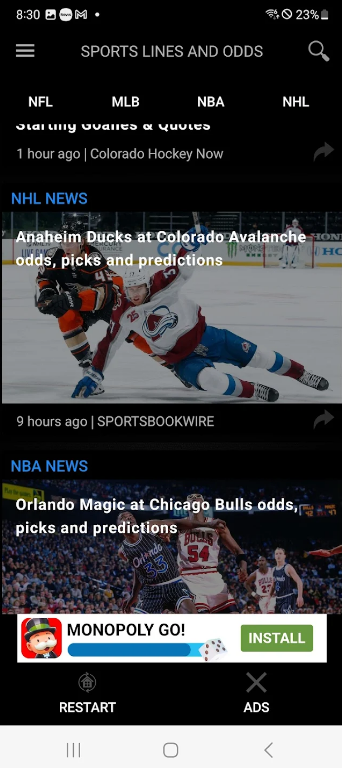 Sports Lines Odds App Download for Android