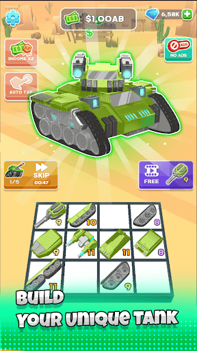Idle Merger Tank Battle Mod Apk Unlimited Money and Gems