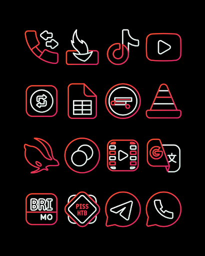 RoseLine Red Icon Pack mod apk free downloadͼƬ2