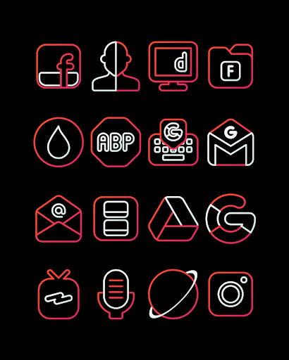 RoseLine Red Icon Pack mod apk free download