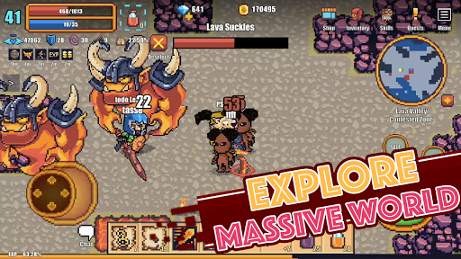 Pixel Knights Online 2D MMORPG mod apk latest version v1.43 screenshot 3